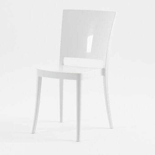 KRZESŁO GLORIA GLOSSY WHITE
