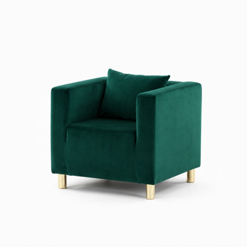 FOTEL CUBO VELVET – BOTTLE GREEN