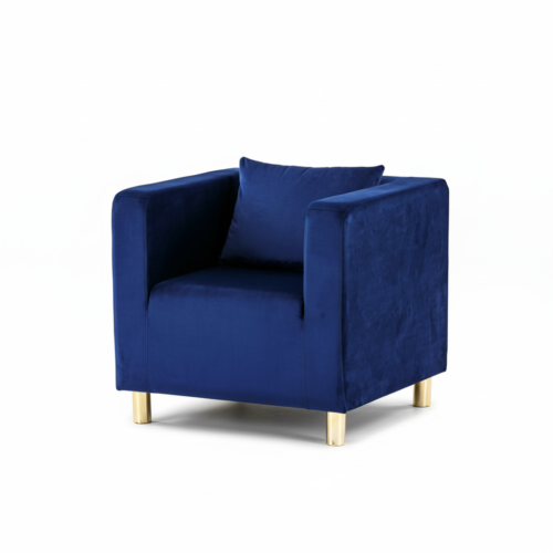 FOTEL CUBO VELVET – NAVY BLUE