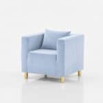 FOTEL CUBO VELVET – BABY BLUE
