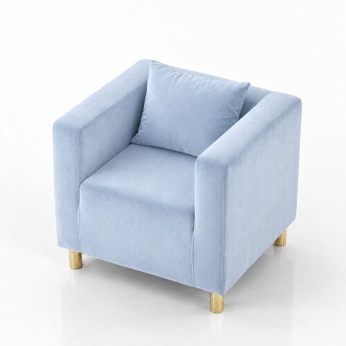 fotel Cubo Velvet Baby Blue2
