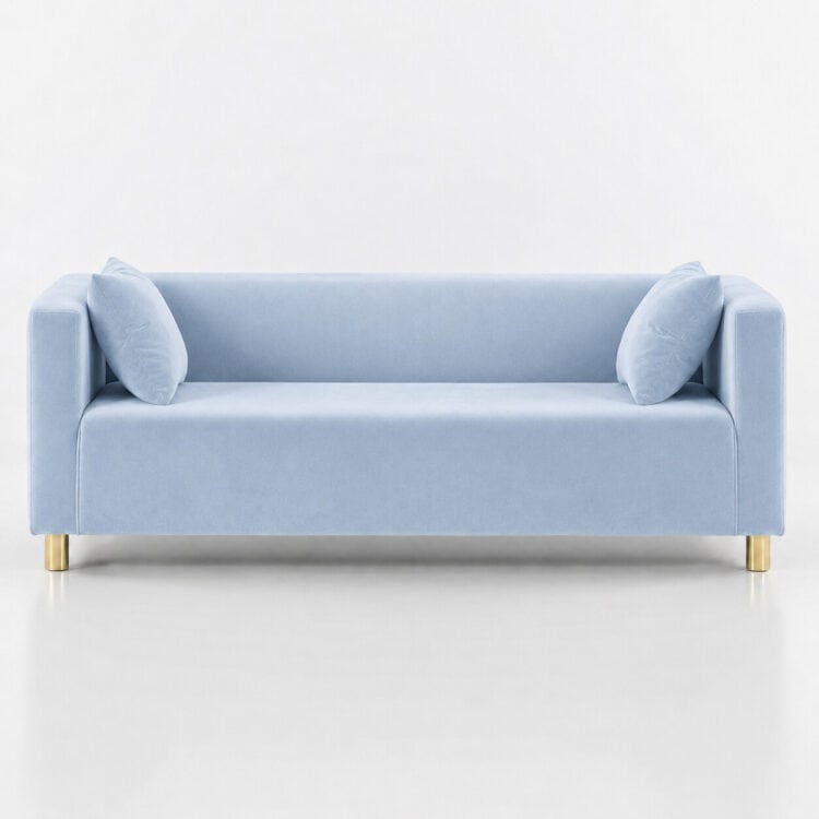 SOFA CUBO VELVET – BABY BLUE