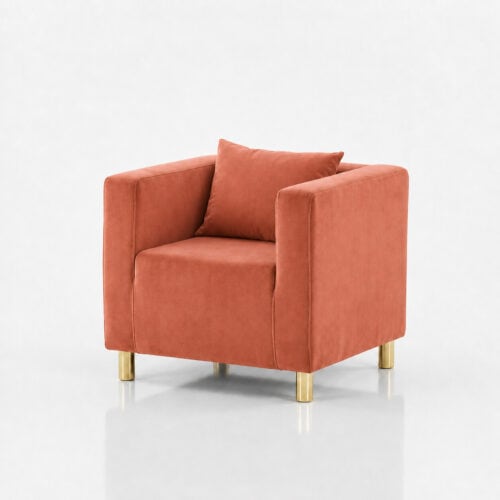 FOTEL CUBO VELVET – FIZZY PEACH