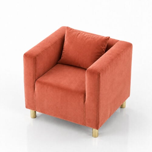 fotel Cubo Velvet Fizzy Peach3