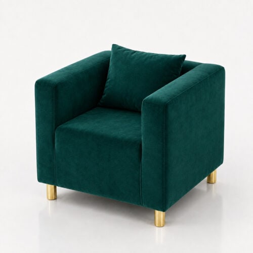 Fotel Cubo Velvet Bottle Green2