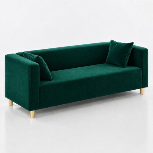 Sofa Cubo Velvet Bottle Green2