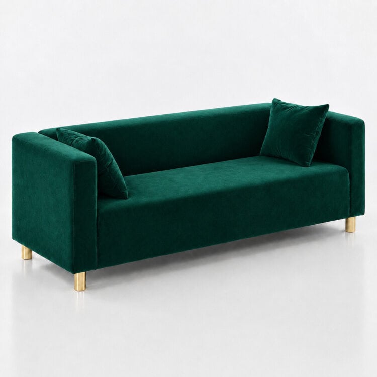 Sofa Cubo Velvet Bottle Green2