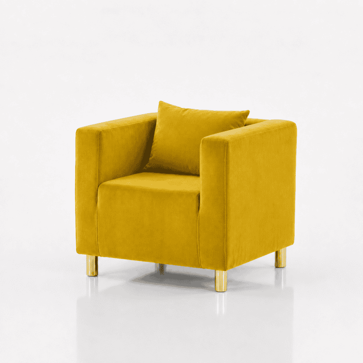 FOTEL CUBO VELVET – GOLDY