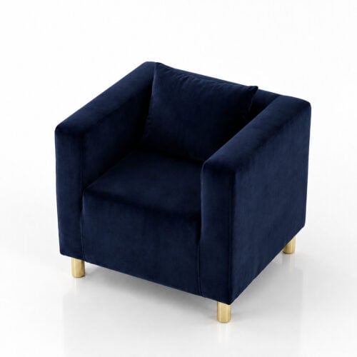 FOTEL CUBO VELVET – NAVY BLUE