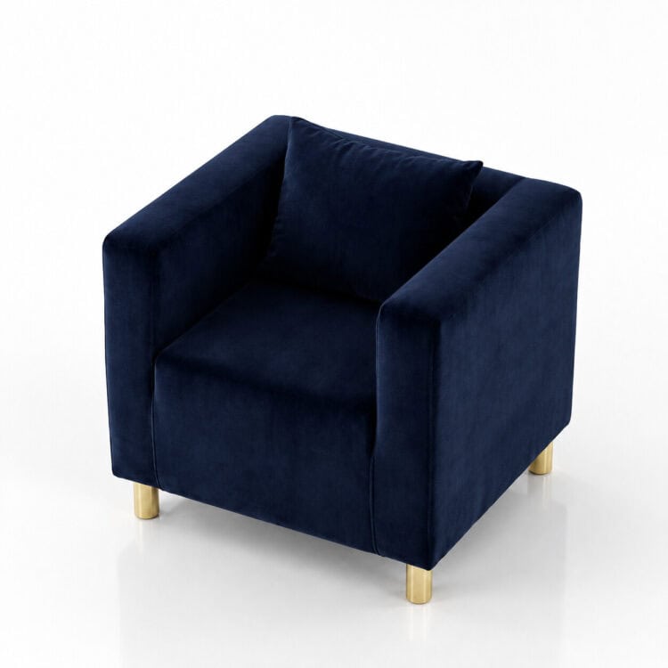 Fotel CUBO VELVET Navy Blue2