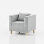 FOTEL CUBO VELVET – SPACE GRAY