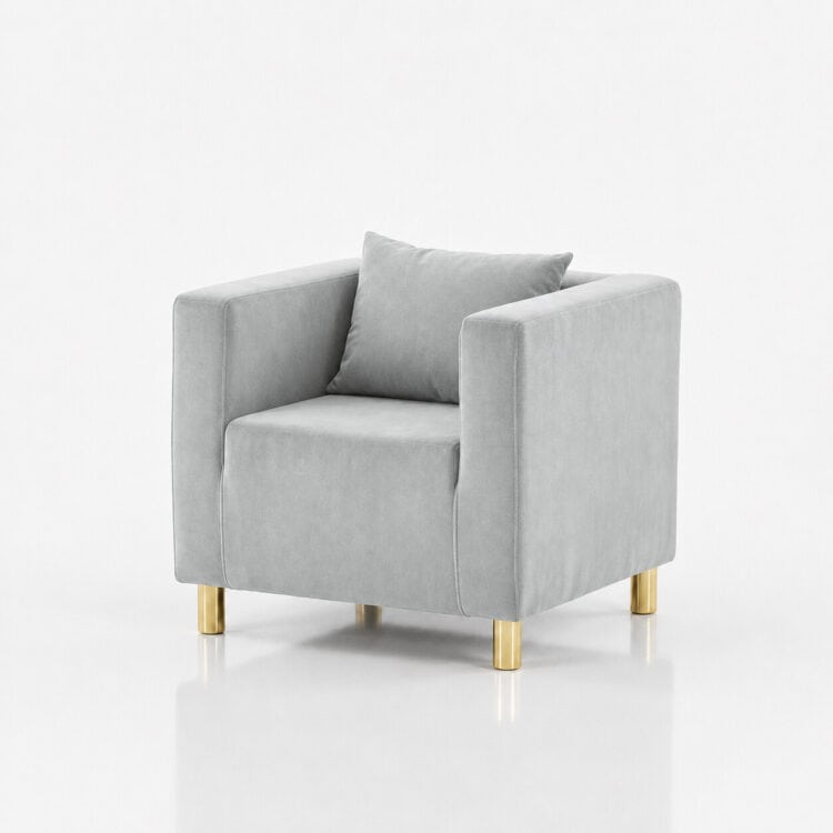 FOTEL CUBO VELVET – SPACE GRAY