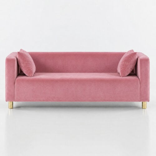 SOFA CUBO VELVET – POWDER PINK