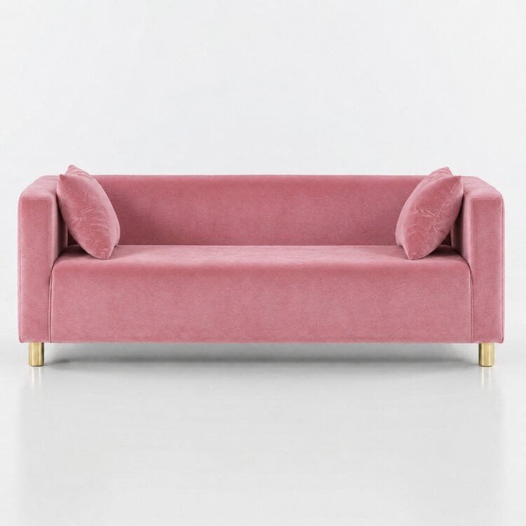 SOFA CUBO VELVET – POWDER PINK