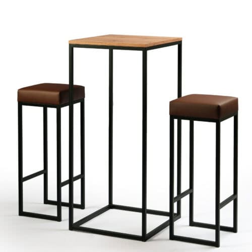 STOLIK TIMBER COCKTAIL BLACK