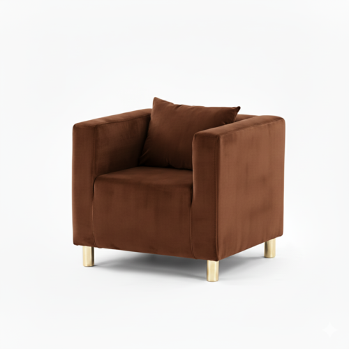 FOTEL CUBO VELVET – BRONZE