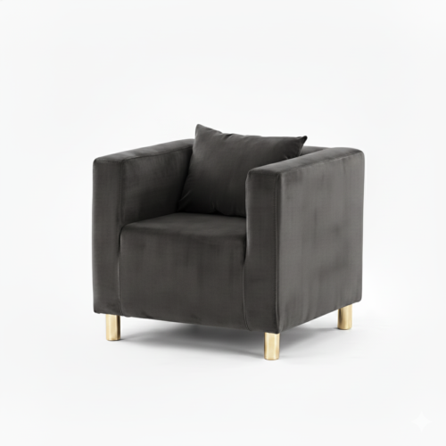 FOTEL CUBO VELVET – GRAPHITE