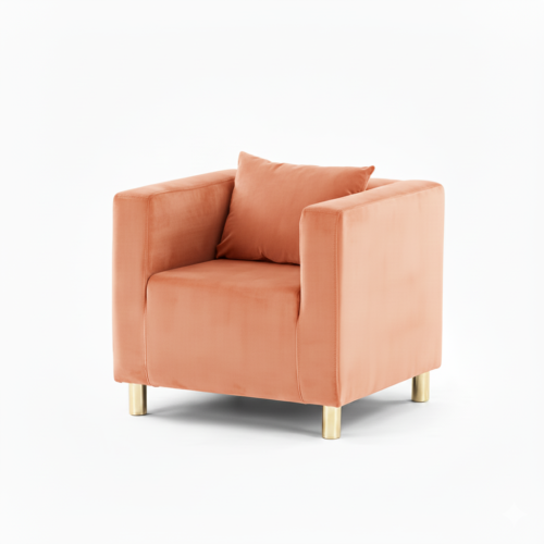 FOTEL CUBO VELVET – FIZZY PEACH