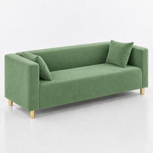 Sofa Cubo Velvet Pistachio green2