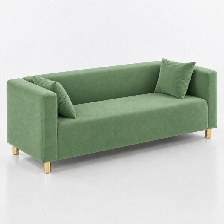 Sofa Cubo Velvet Pistachio green2