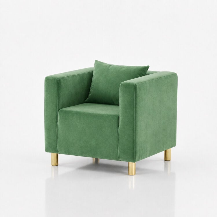 FOTEL CUBO VELVET – PISTACHIO GREEN