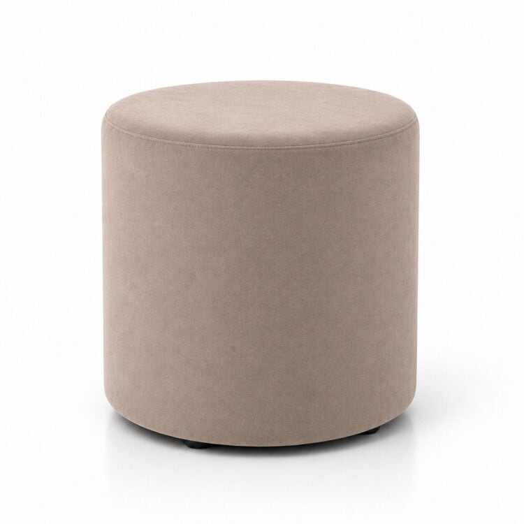 PUFA ROUND VELVET BEIGE
