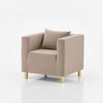 FOTEL CUBO VELVET – BEIGE
