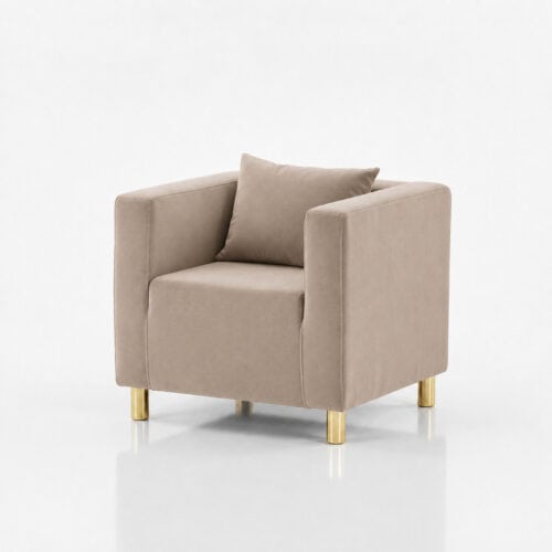 FOTEL CUBO VELVET – BEIGE