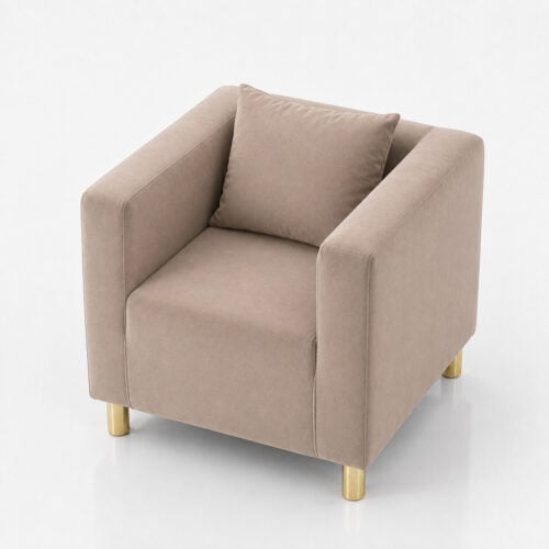 FOTEL CUBO VELVET – BEIGE