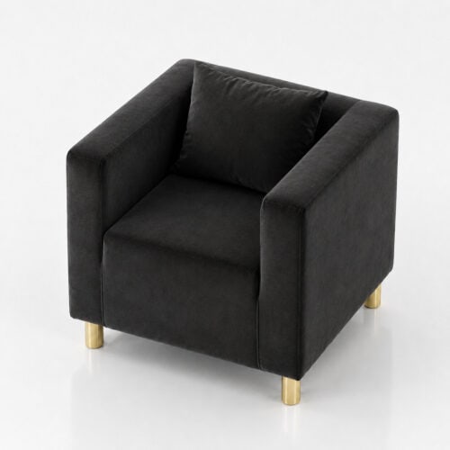 FOTEL CUBO VELVET – GRAPHITE