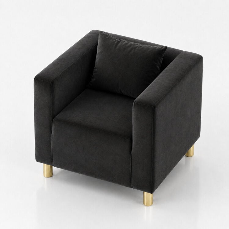 fotel Cubo Velvet Graphite2