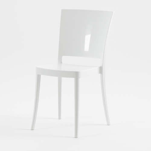 KRZESŁO GLORIA GLOSSY WHITE