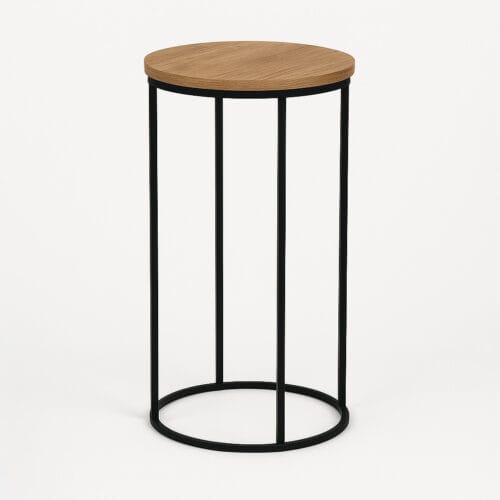 STOLIK ROUNDI COCKTAIL BLACK WOOD