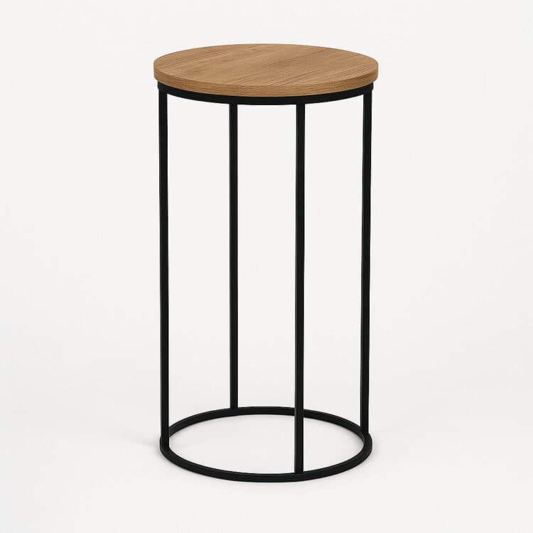 STOLIK ROUNDI COCKTAIL BLACK WOOD