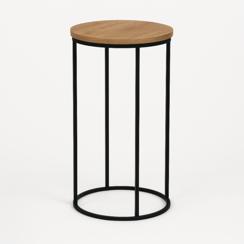STOLIK ROUNDI COCKTAIL BLACK WOOD