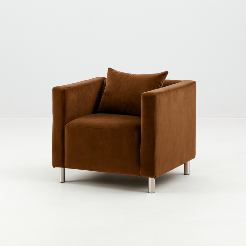 FOTEL CUBO VELVET – BRONZE
