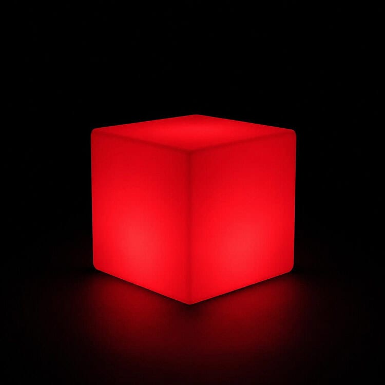 kostka LED 40 cm red