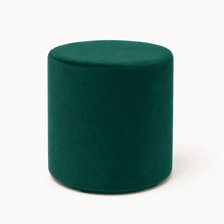 PUFA ROUND VELVET BOTTLE GREEN