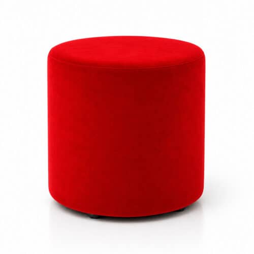 PUFA ROUND VELVET ROYAL RED