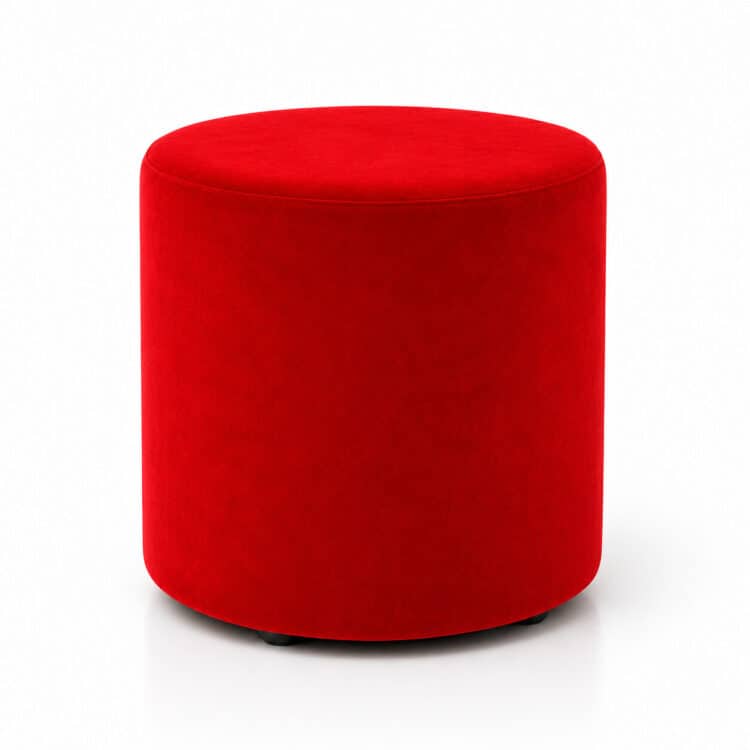 PUFA ROUND VELVET ROYAL RED
