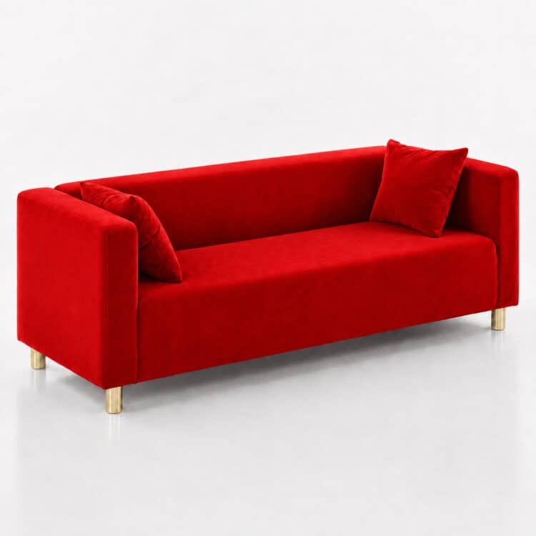 Sofa Cubo Velvet Royal Red2