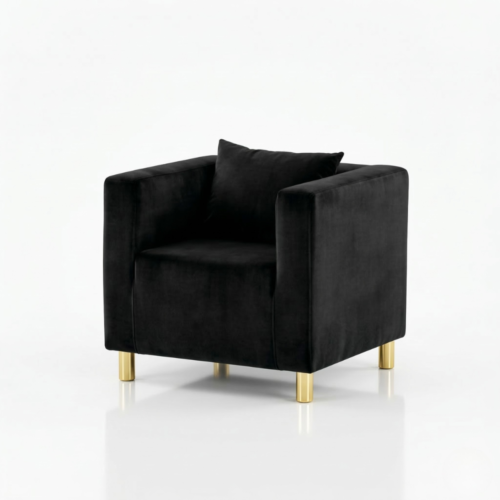 FOTEL CUBO VELVET – BLACK