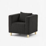 FOTEL CUBO VELVET – GRAPHITE
