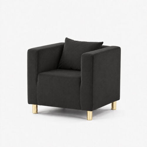 FOTEL CUBO VELVET – GRAPHITE