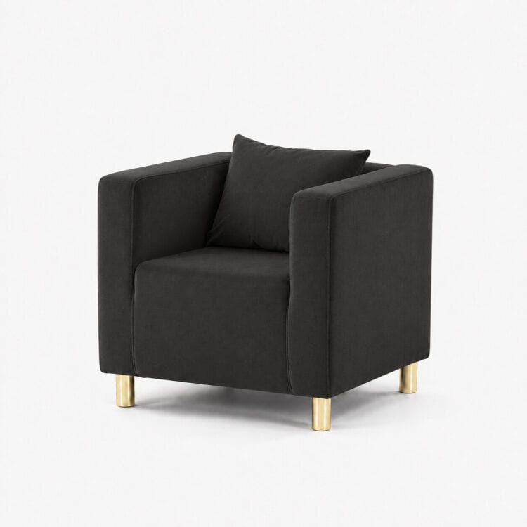 FOTEL CUBO VELVET – GRAPHITE