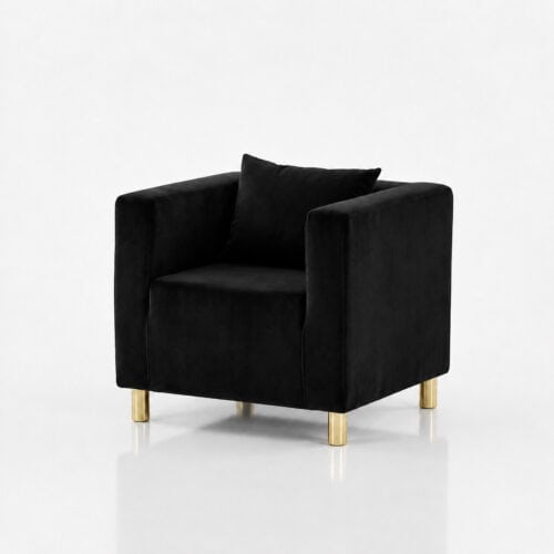 FOTEL CUBO VELVET – BLACK
