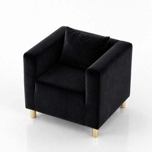 FOTEL CUBO VELVET – BLACK