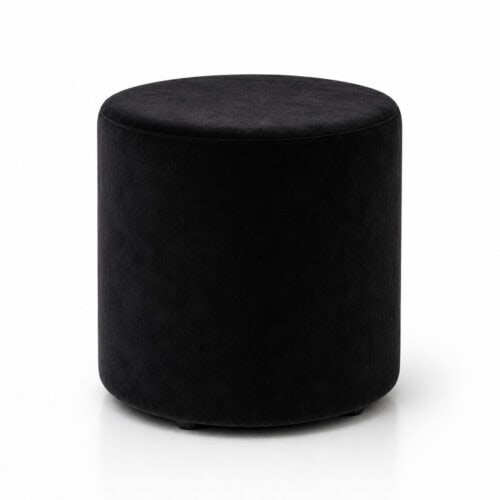 PUFA ROUND VELVET BLACK