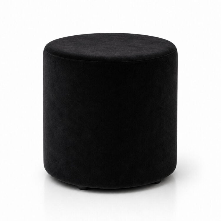 PUFA ROUND VELVET BLACK