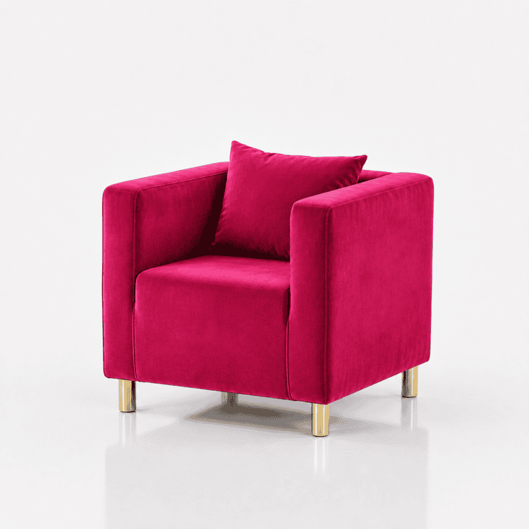 FOTEL CUBO VELVET – VIVA MAGENTA